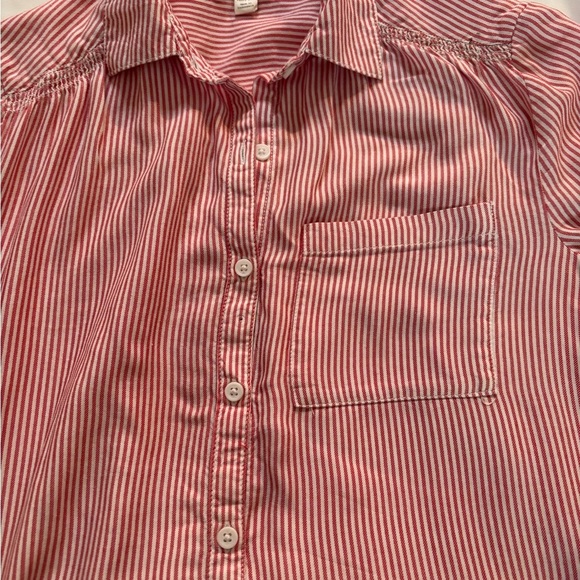 beachlunchlounge Red and White Striped Button Down Shirt - Picture 4 of 4